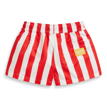 Red and White Boys Swimshorts (Rayures de rubis)